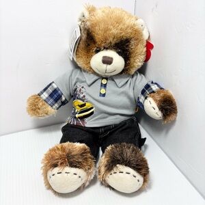 Build A Bear Vintage Retired Champ Fury friend with
Jeans & Layerd Car Shirt 17"